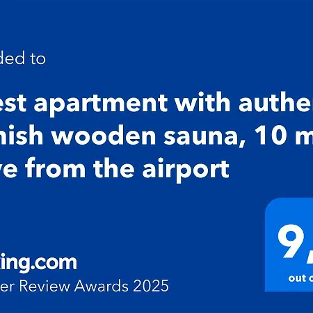 Apartamento Guest With Authentic Finnish Wooden Sauna, 10 Min Drive From The Airport *